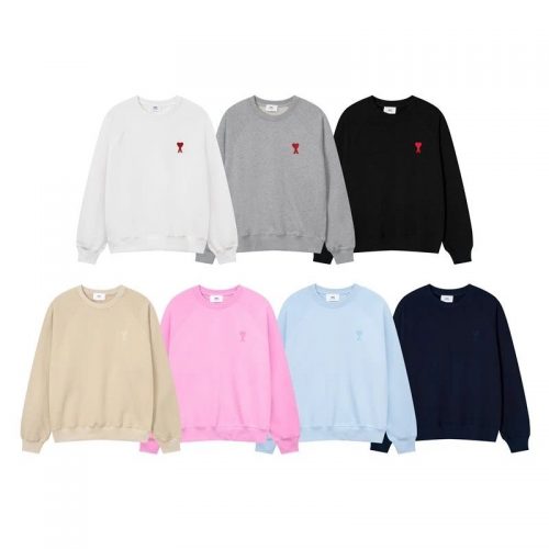 Ami Paris Ami Ami de Coeur Cotton Crewneck Sweatshirt Multicolor