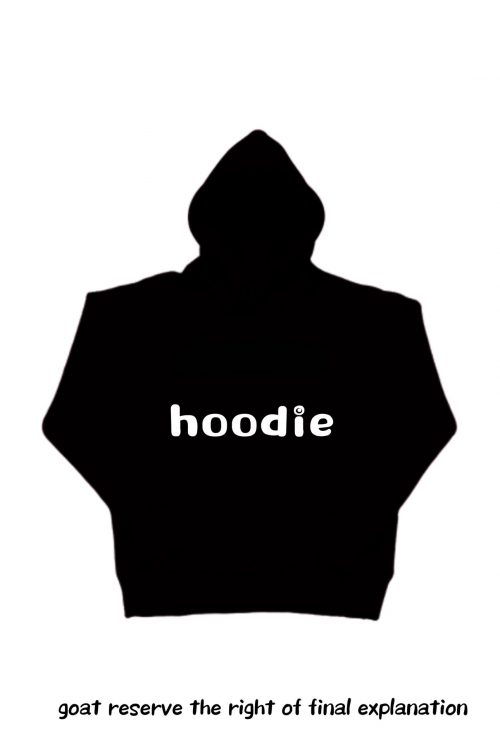 Design Graphic Print Oversized Hoodie Black