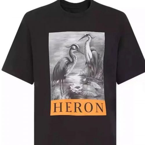 Heron Preston Heron Graphic Cotton T-Shirt Black