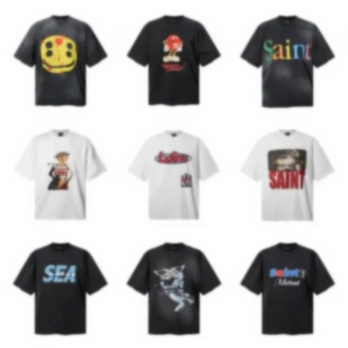 Saint Michael SAINT Mxxxxxx Graphic Print Oversized Tee Multicolor