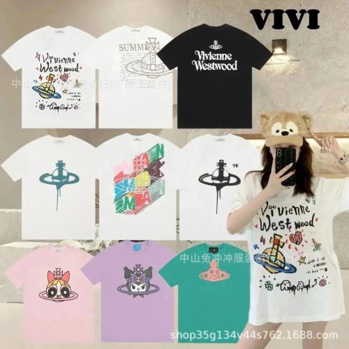 Vivienne Westwood Graphic Print Cotton T-Shirt Multicolor
