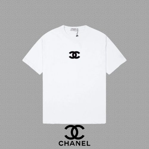 Chanel Graphic Print Cotton T-Shirt White