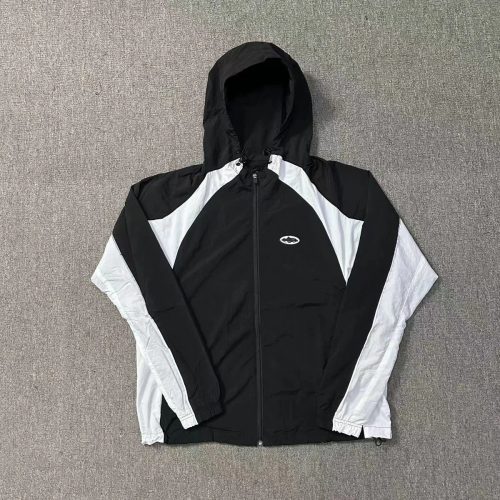Corteiz CRTZ Windbreaker Lightweight Jacket Black and White