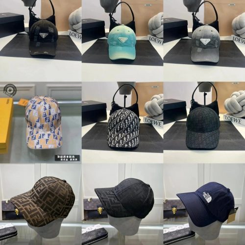 Prada Distressed Baseball Cap Casual Hat Black
