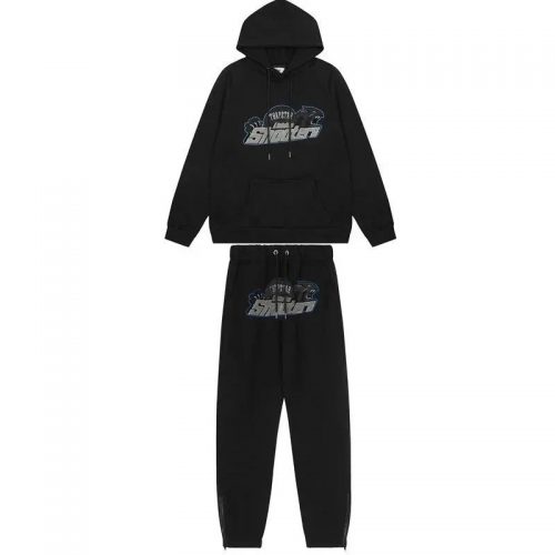 Trapstar Shooters Graphic Streetwear Tracksuit Set Black