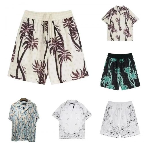 Amiri Palm Tree Print Summer Shorts Set Multicolor