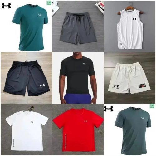 Under Armour UA Sportstyle Training Athletic T-Shirt and Shorts Set Multicolor
