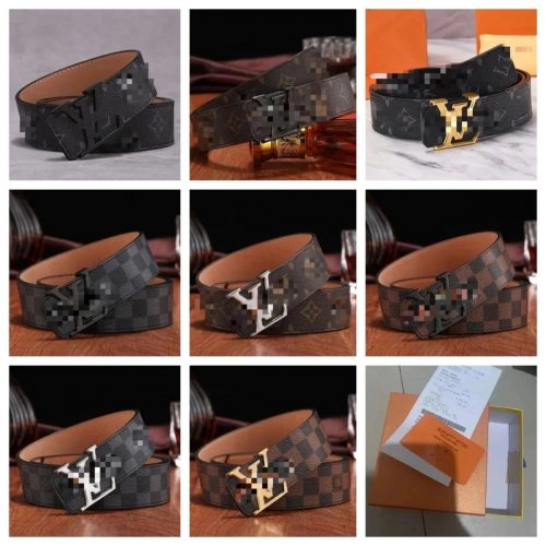 Louis Vuitton LV Initiales Classic Leather Belt Multicolor