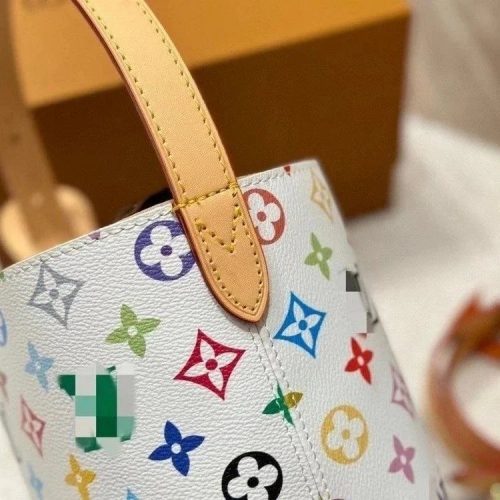 Louis Vuitton LV Multicolore Monogram Bucket Bag White