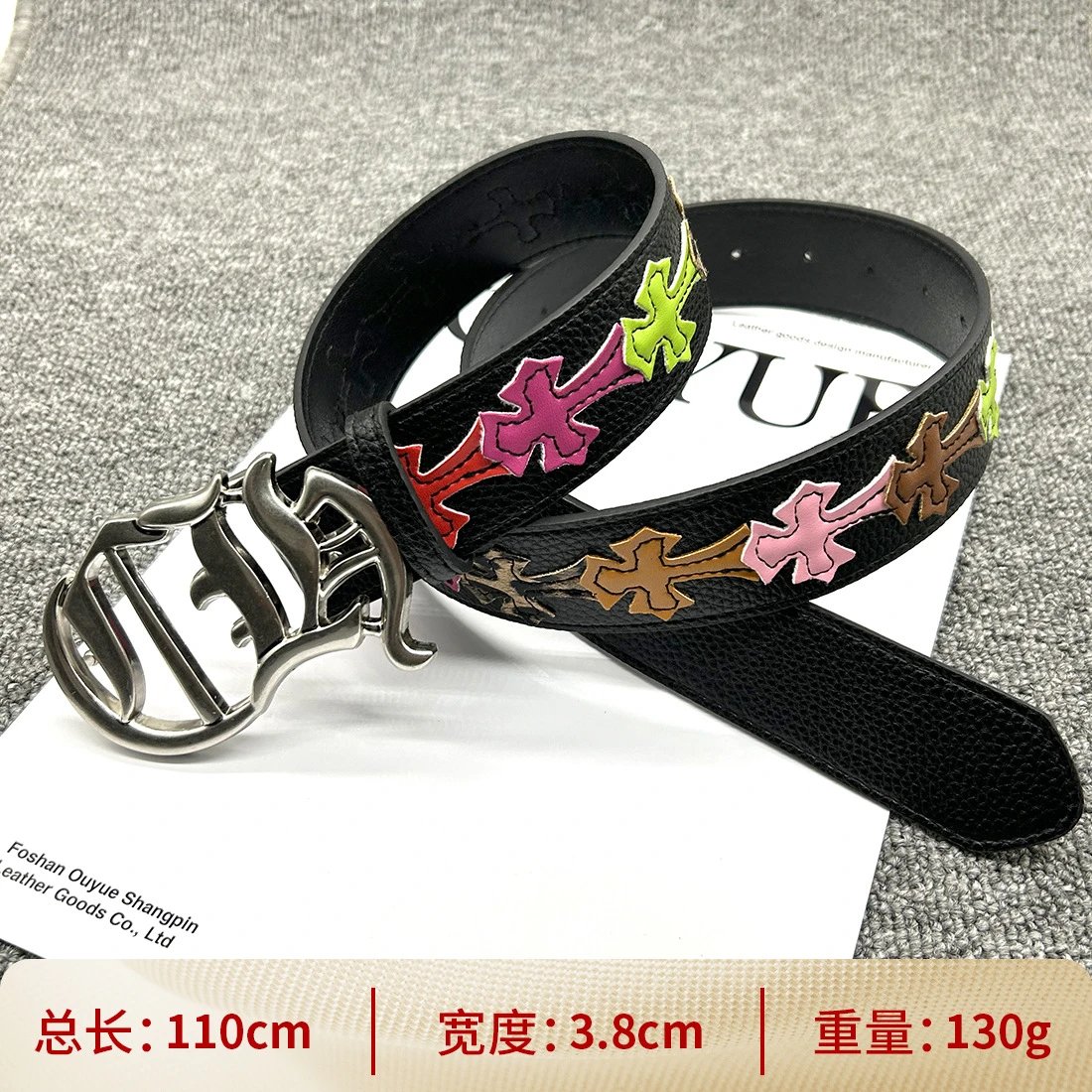 【按扣不规则110cm】彩色十字架腰带 【按扣不规则110cm】彩色十字架腰带