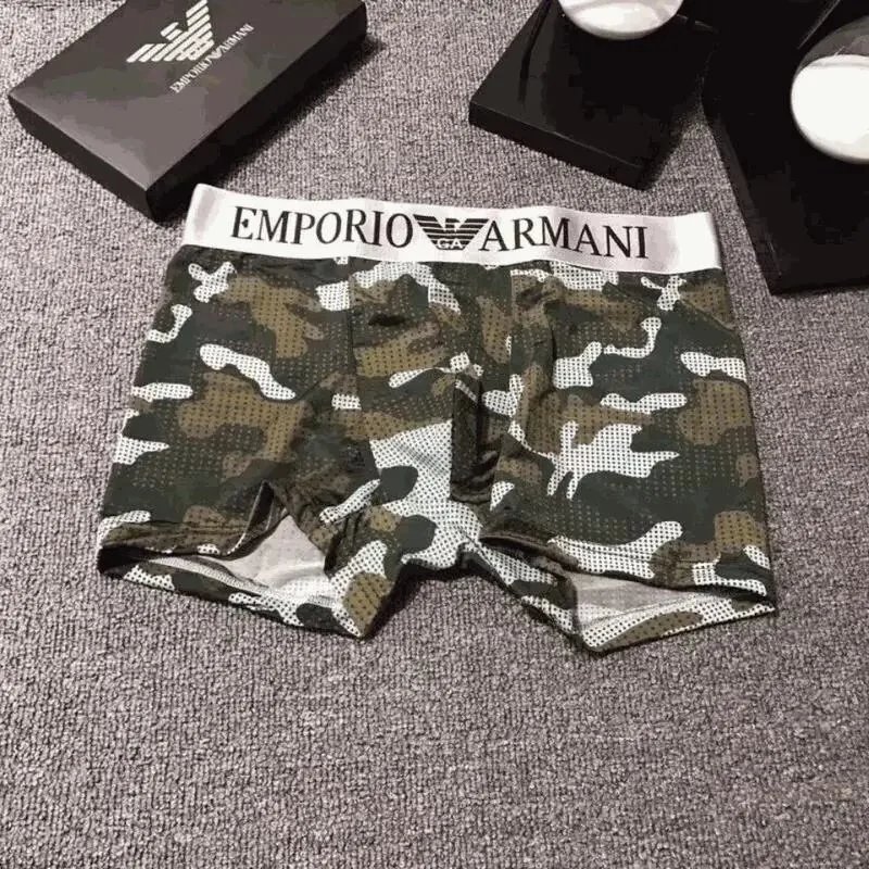 Emporio Armani Camouflage Mesh Boxer Briefs Green